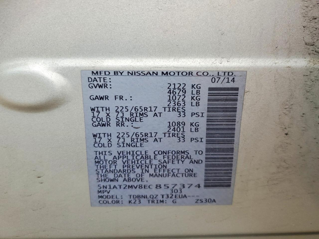 Nissan Rogue Sv