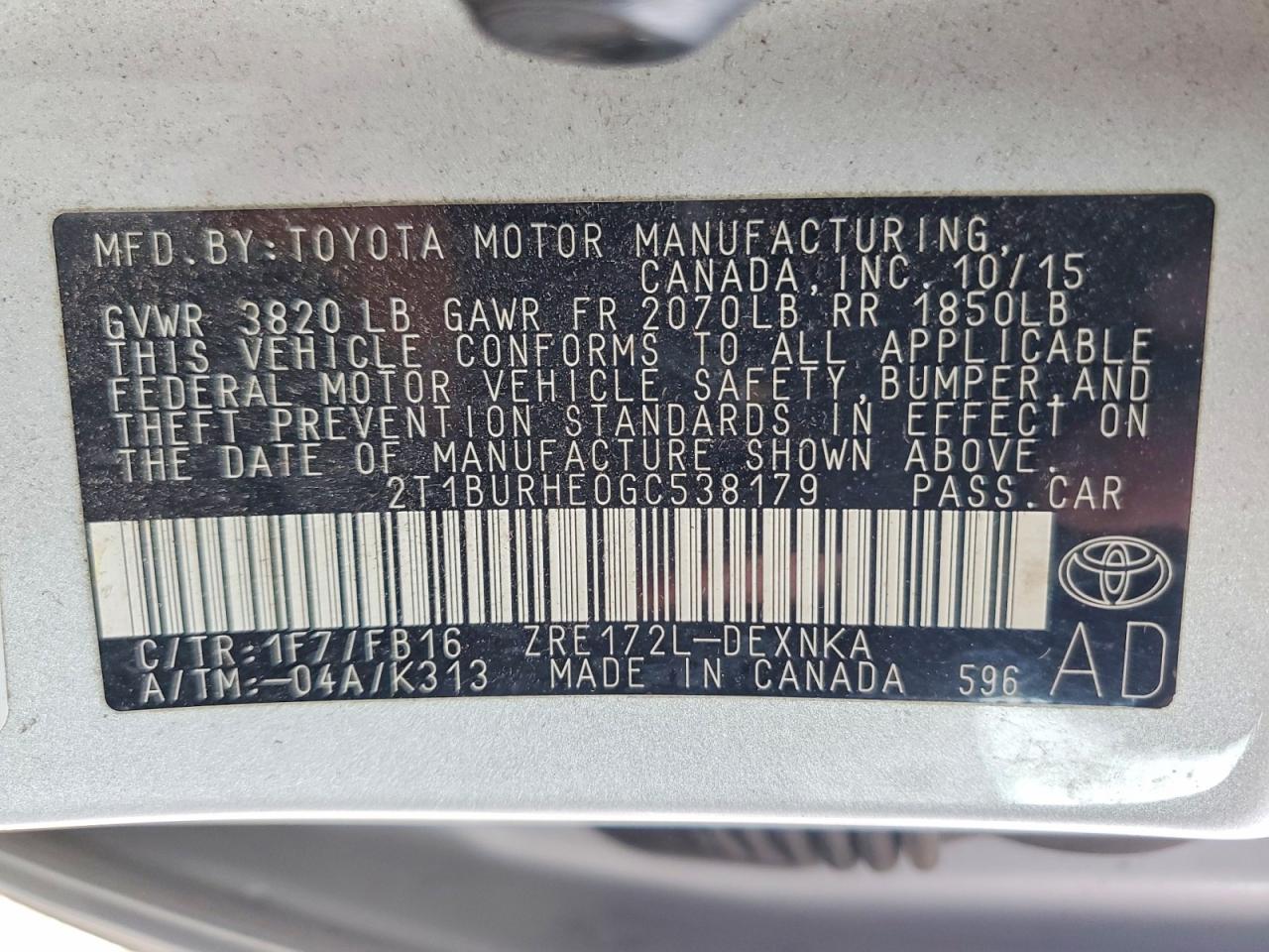 Toyota Corolla Le