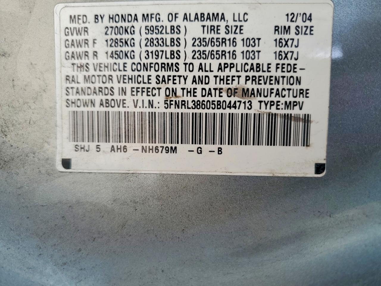 Honda Odyssey Exl