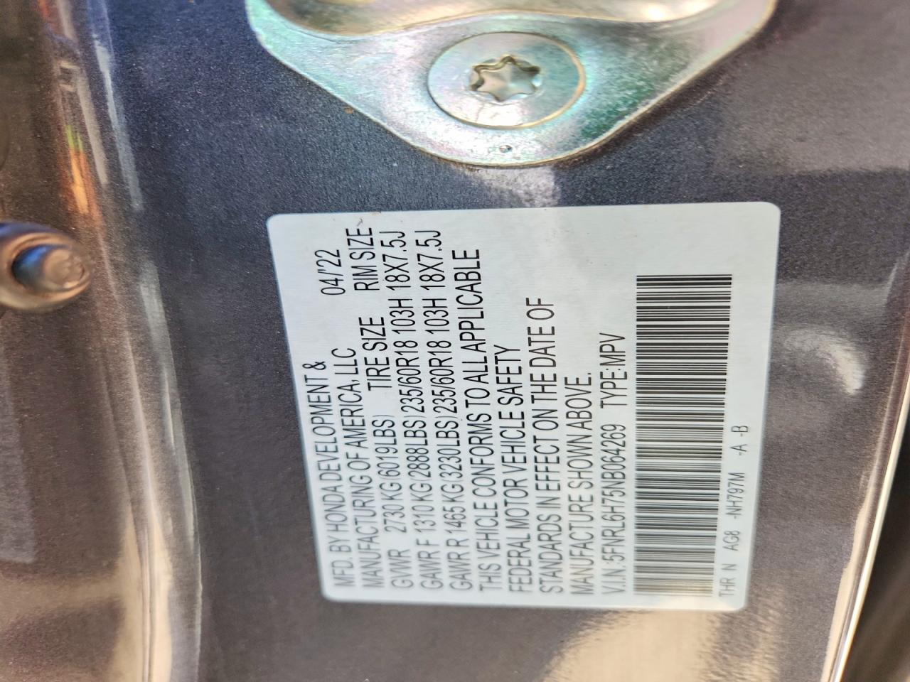 Honda Odyssey Exl
