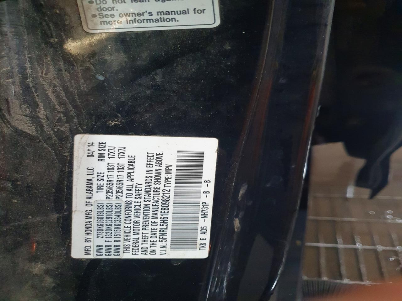 Honda Odyssey Exl
