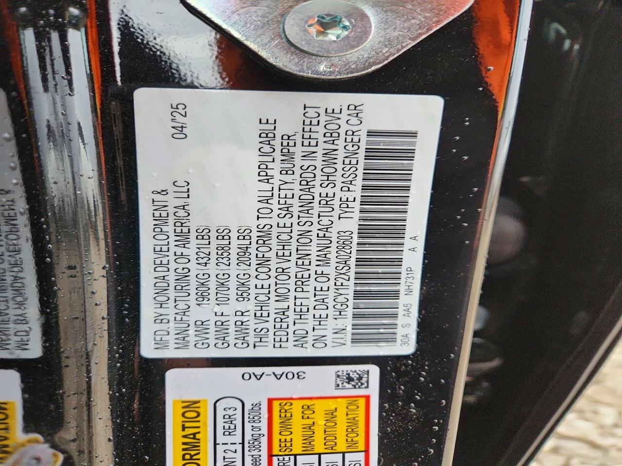 Honda Accord Lx