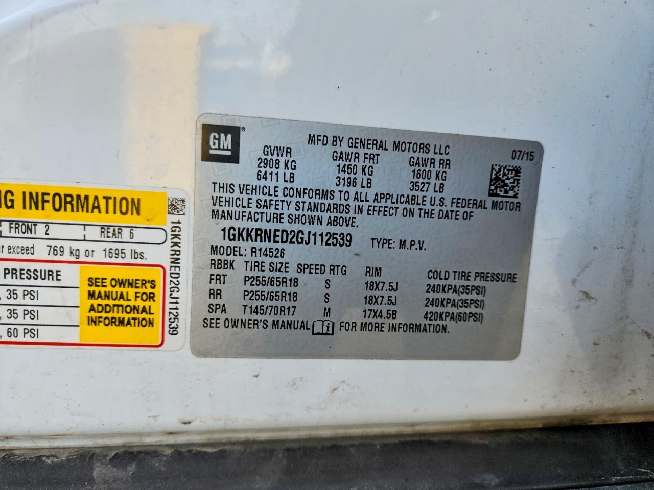 GMC Acadia Sle
