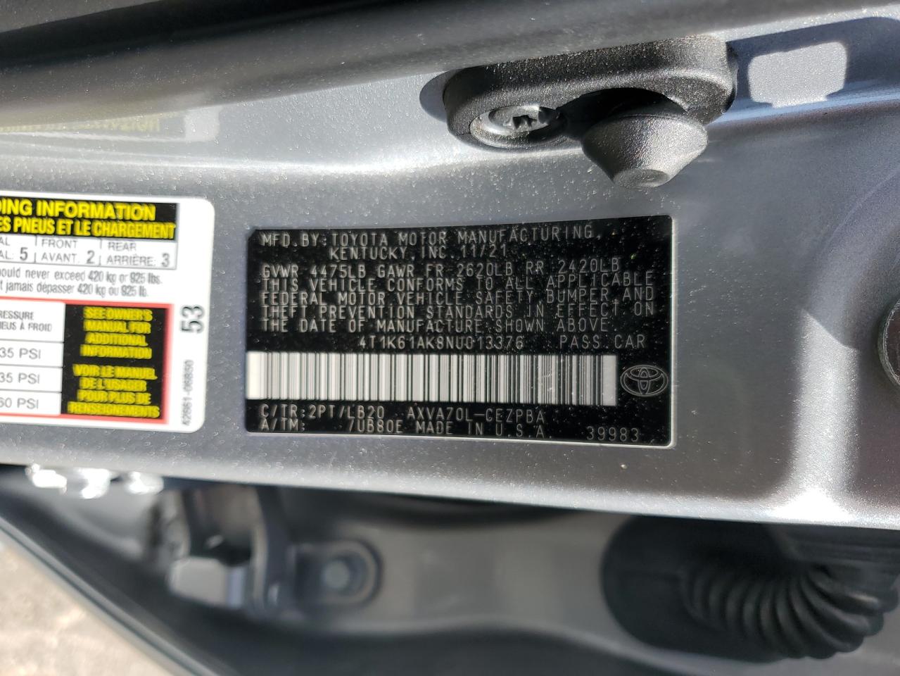 Toyota Camry Xse
