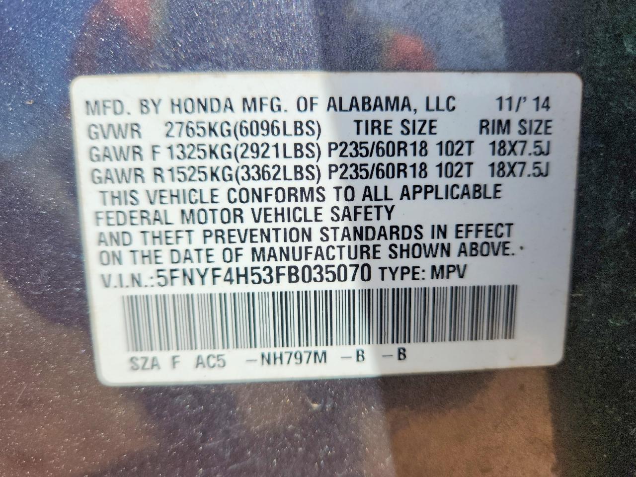 Honda Pilot Exl