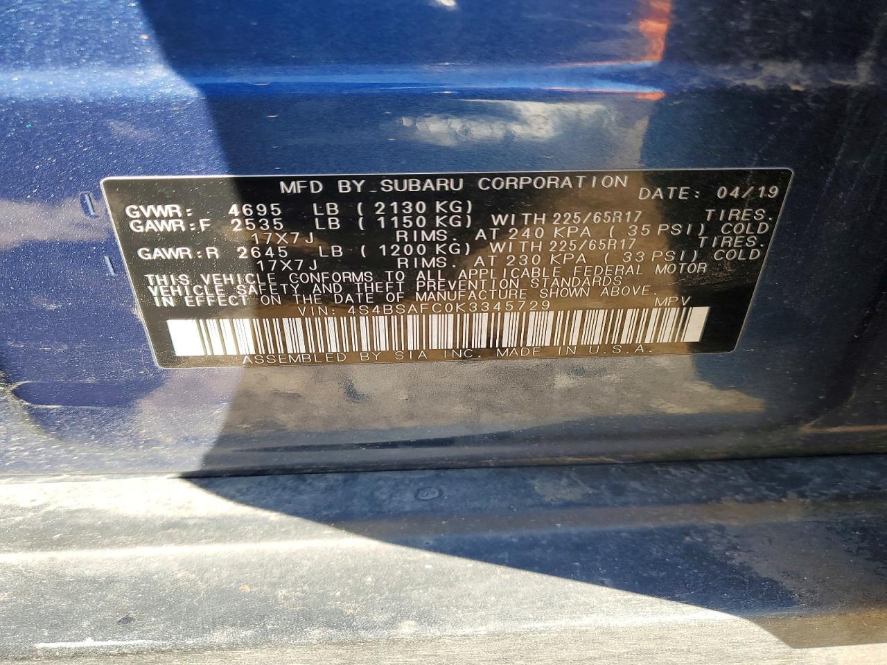 Subaru Outback 2.5i Premium