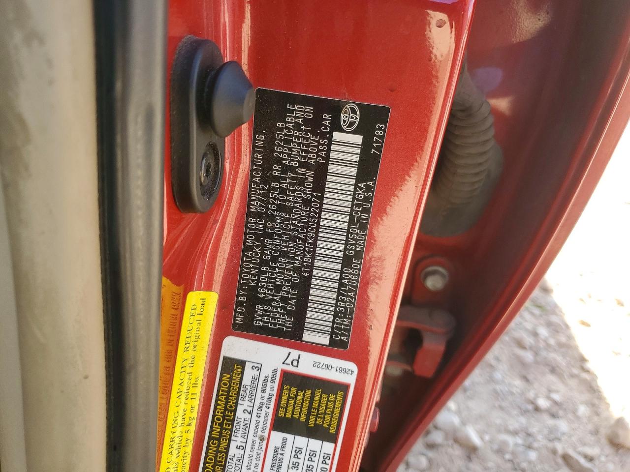 Toyota Camry Xle V6