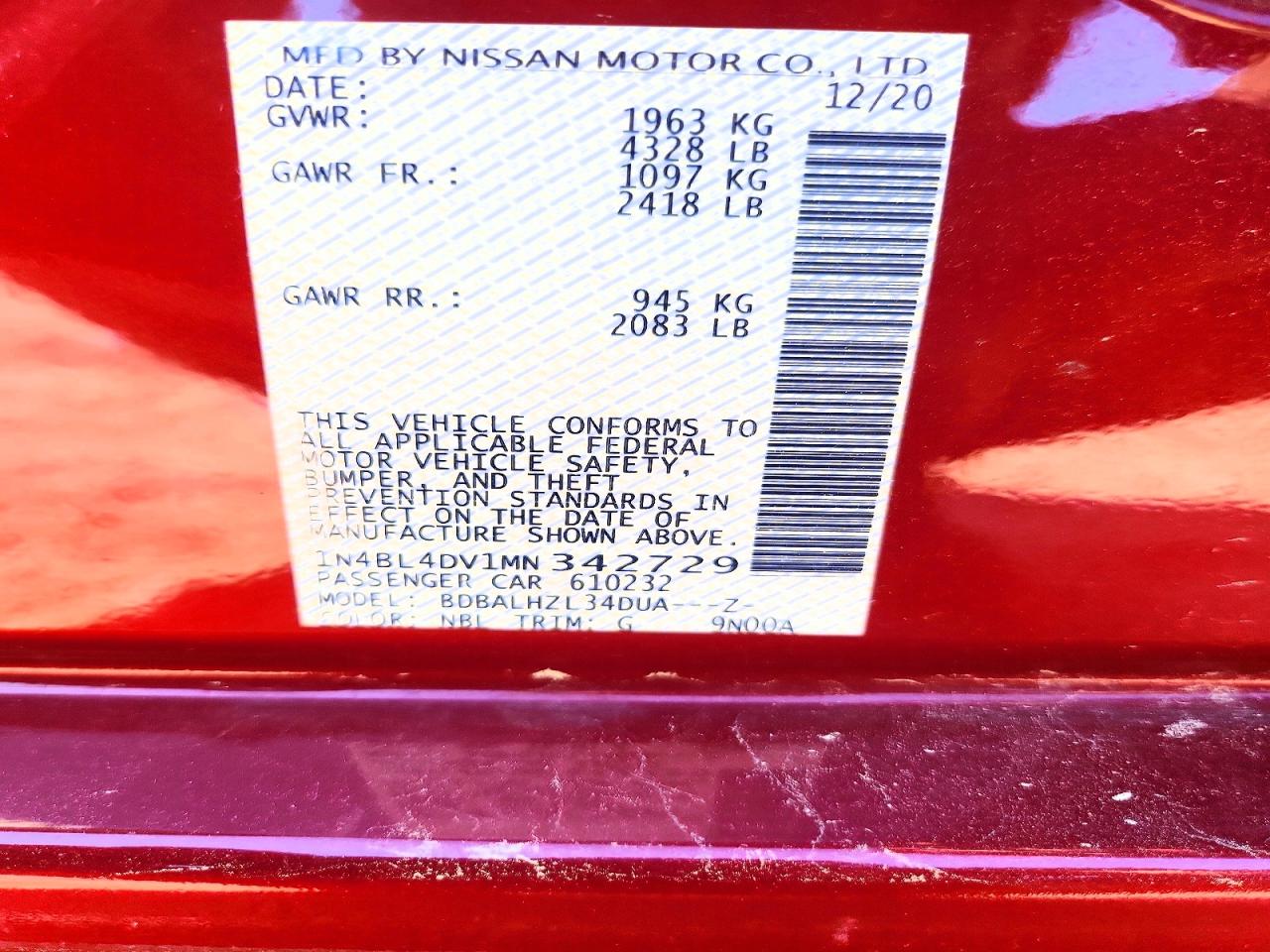 Nissan Altima Sv