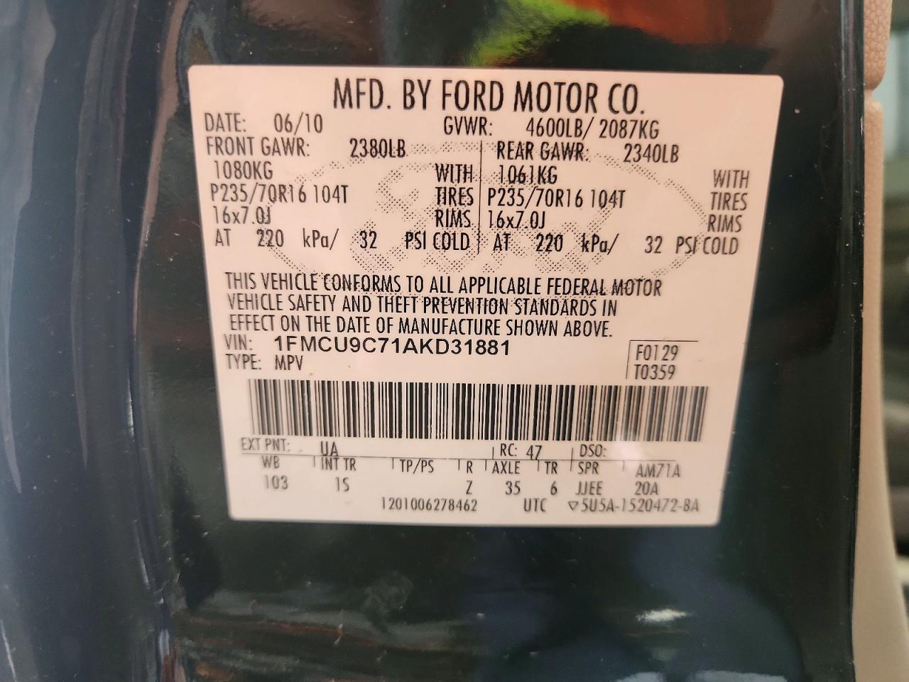 Ford Escape Xls
