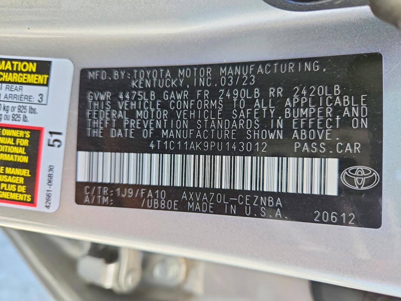 Toyota Camry Le