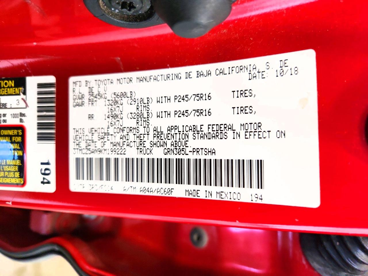 Toyota Tacoma Sr5 V6