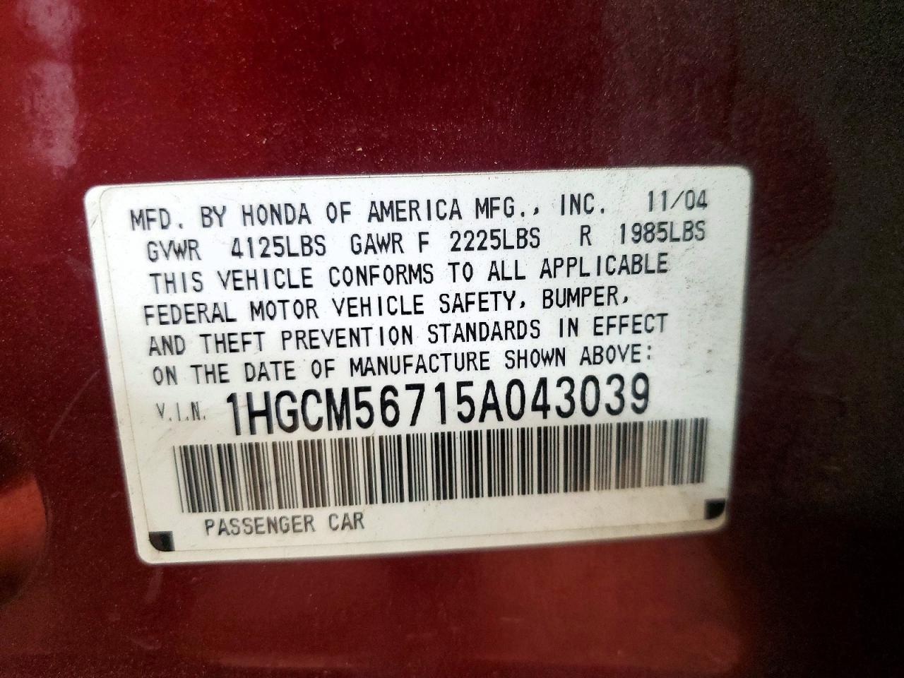 Honda Accord Ex
