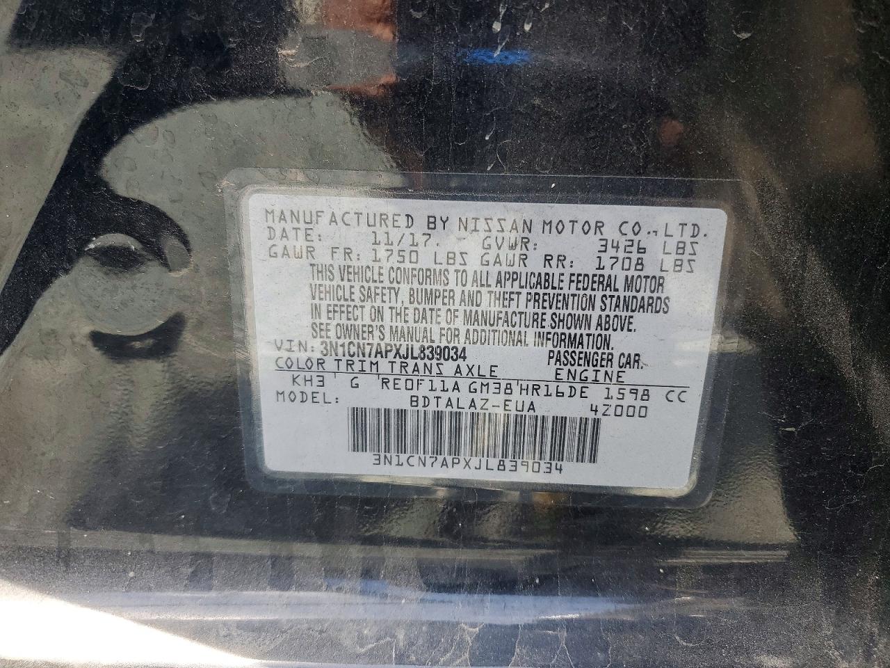 Nissan Versa S Plus