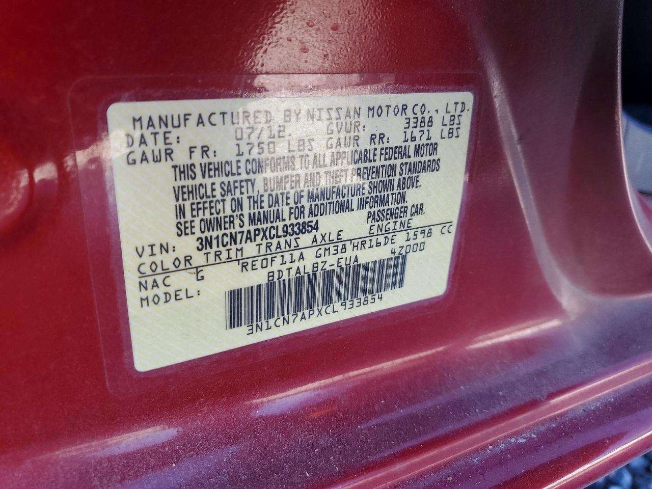 Nissan Versa 1.6 S