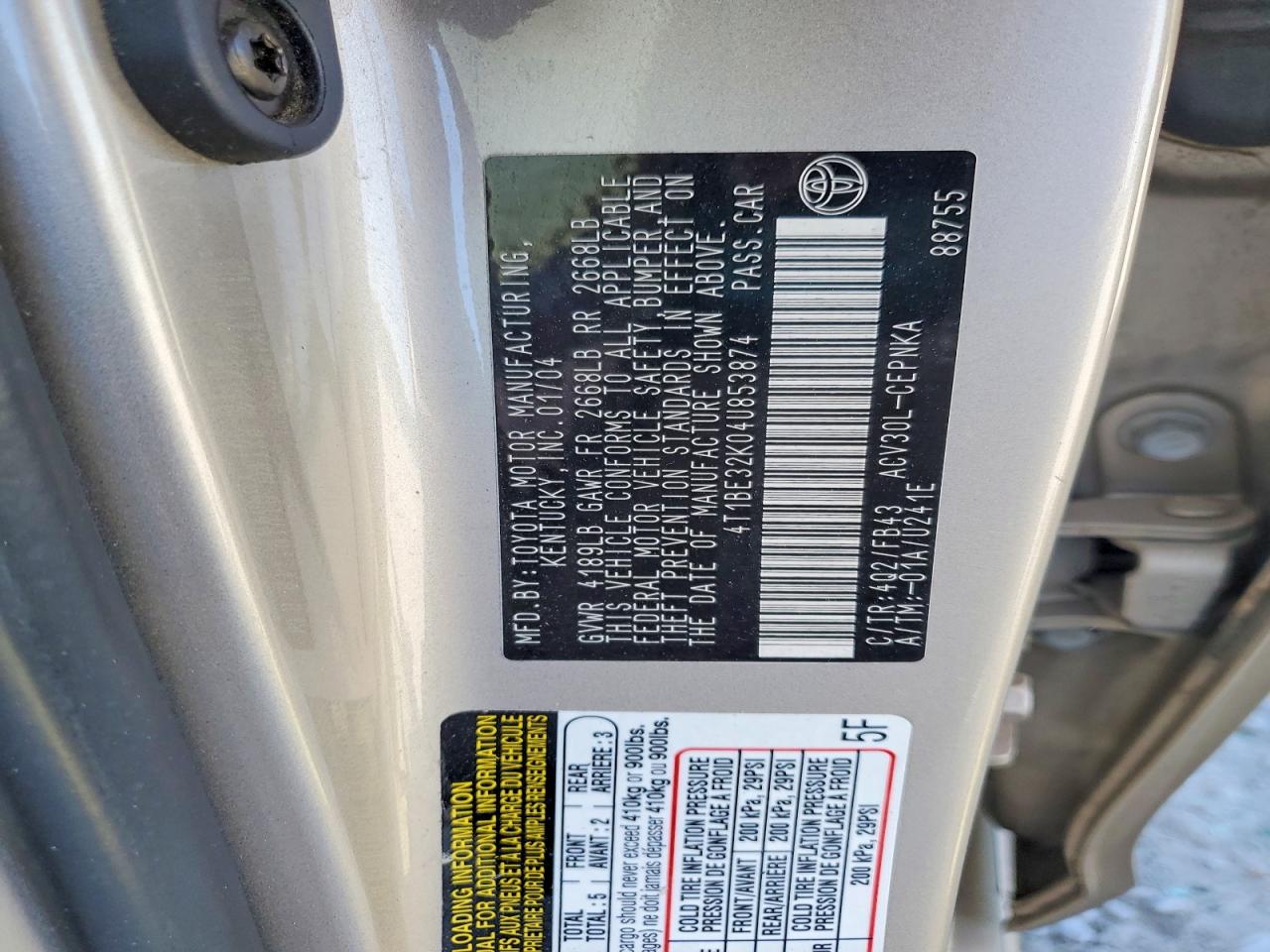 Toyota Camry Le