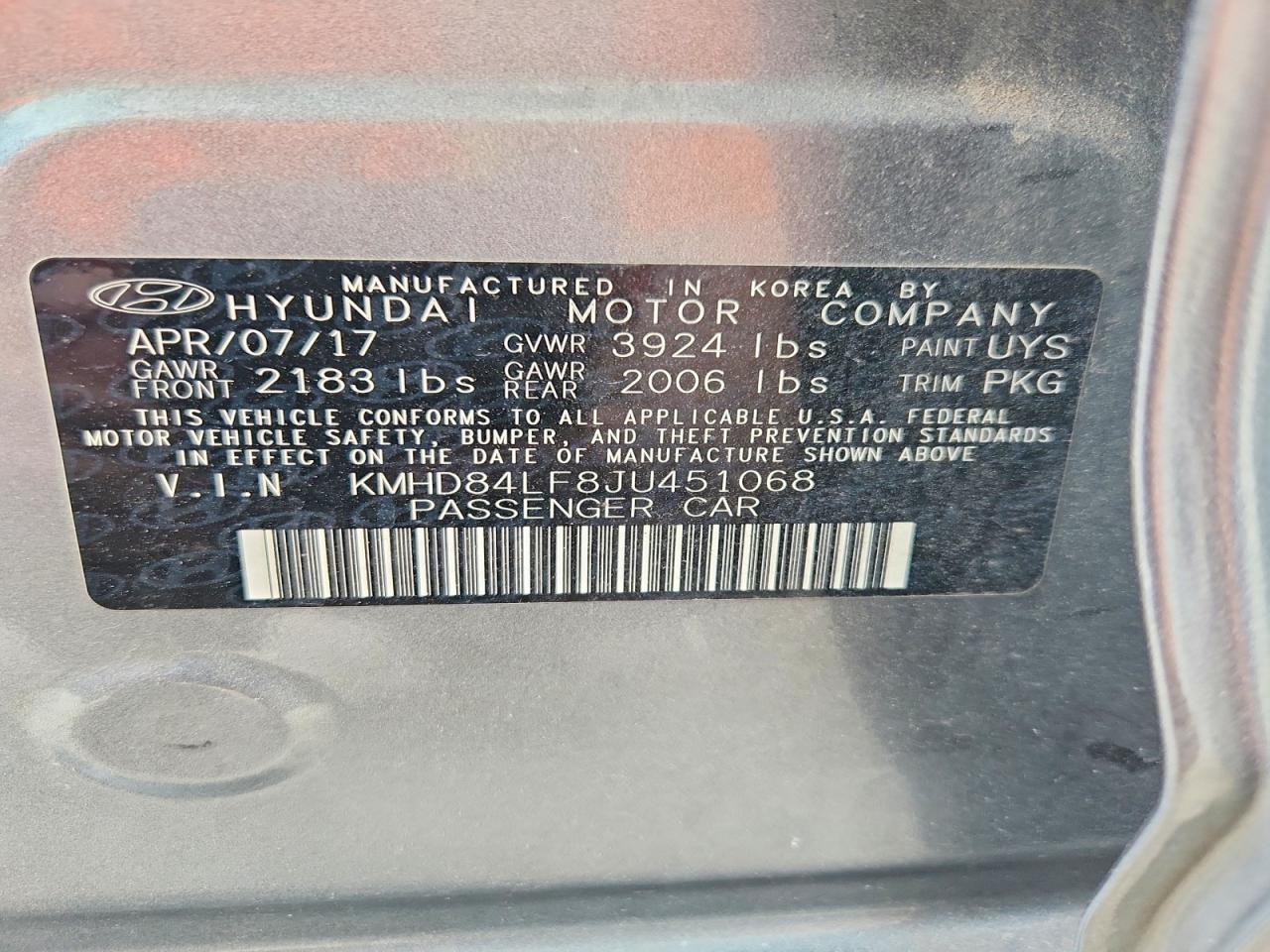 Hyundai ELANTRA Sel