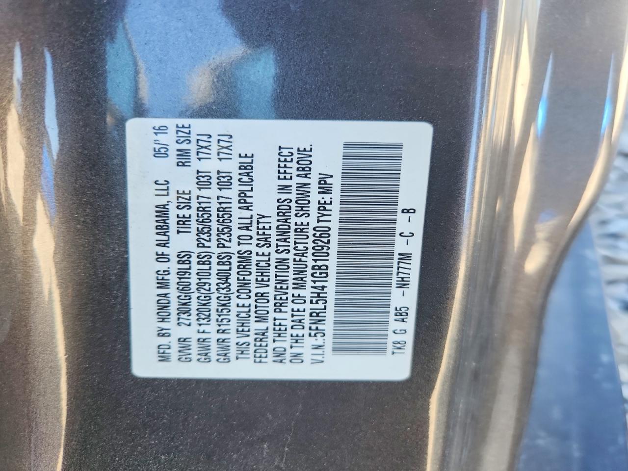 Honda Odyssey Ex