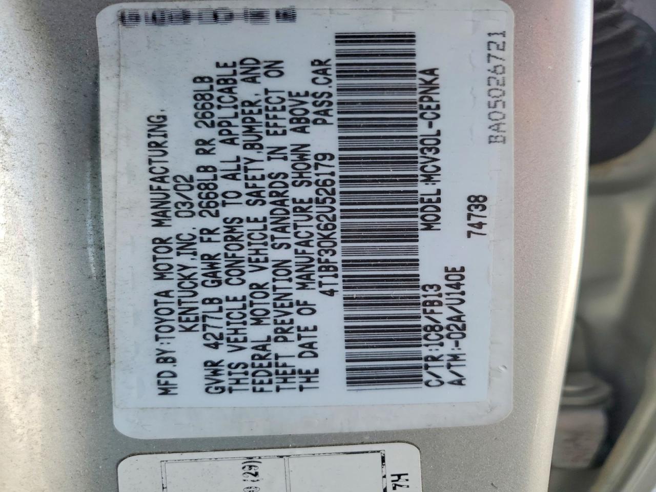 Toyota Camry Le V6
