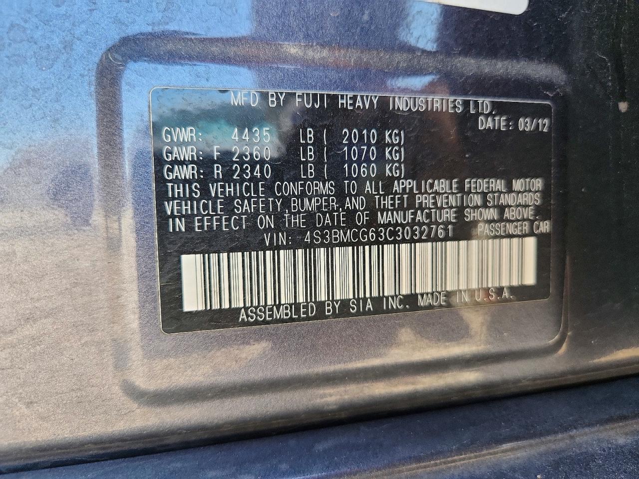 Subaru Legacy 2.5i Premium