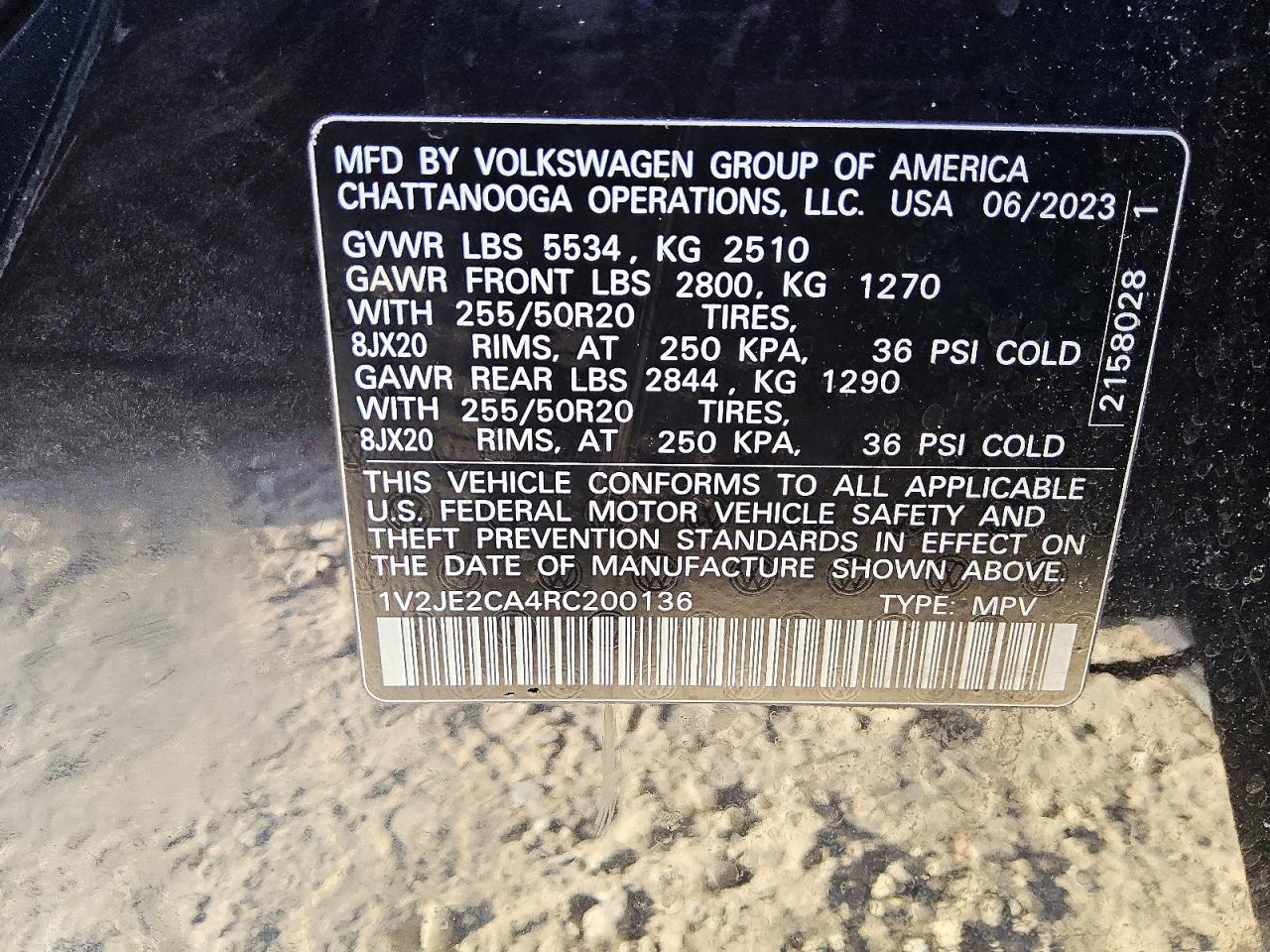 Volkswagen Atlas Se