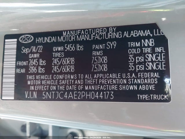 Hyundai SANTA CRUZ Sel