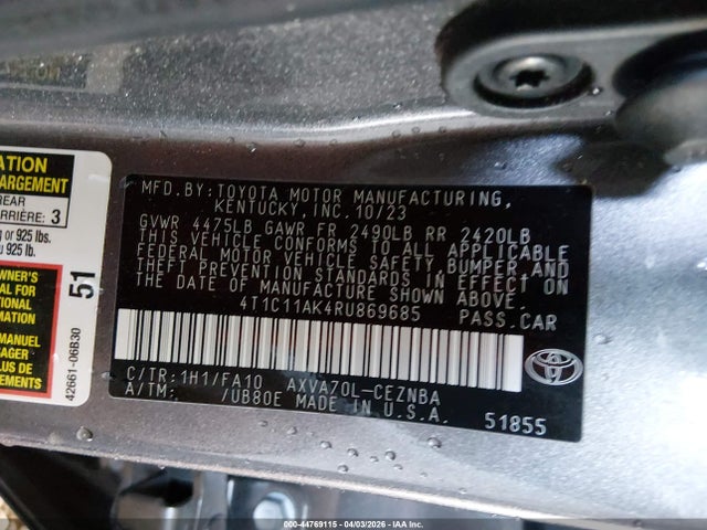 Toyota Camry Le