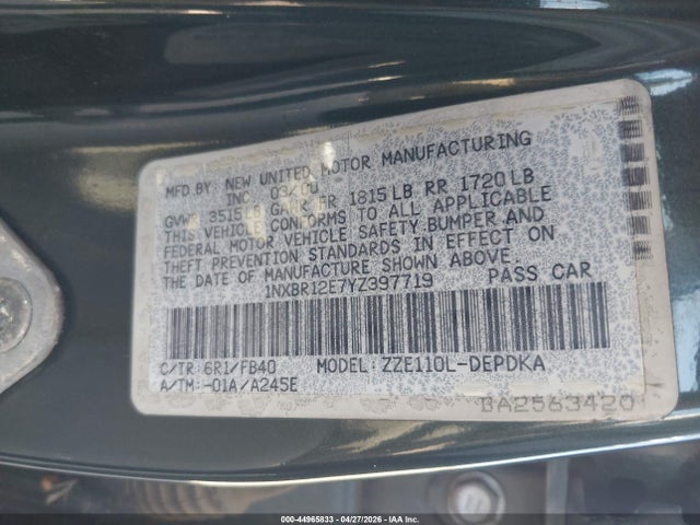 Toyota Corolla Ce
