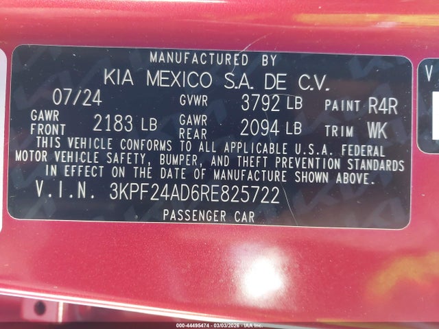 Kia Forte Lxs
