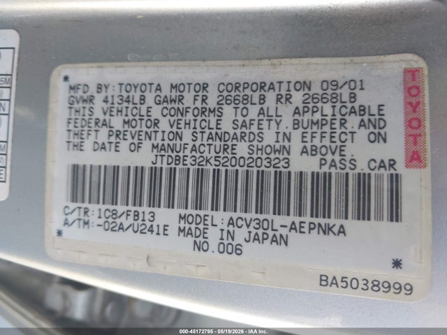 Toyota Camry Le