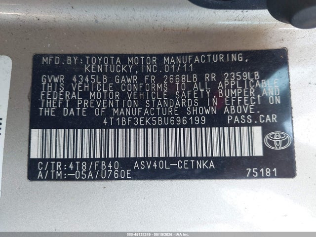 Toyota Camry Le
