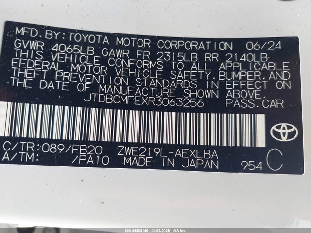 Toyota Corolla Hybrid Le