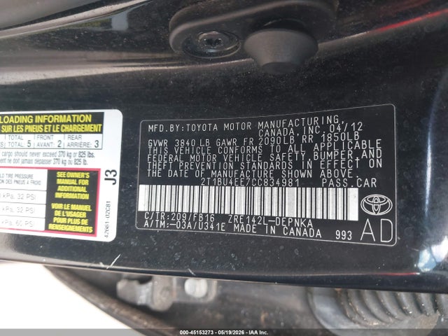 Toyota Corolla Le