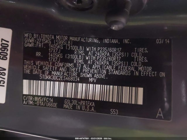 Toyota Sienna Le V6 8 Passenger