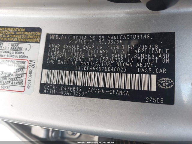 Toyota Camry Le