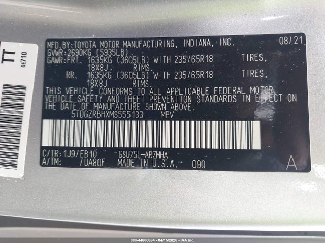 Toyota Highlander Xle
