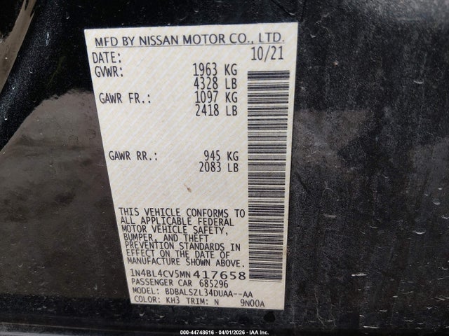 Nissan Altima Sr Fwd