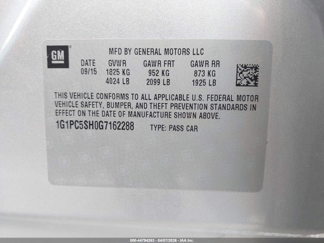 Chevrolet Cruze Ls Auto