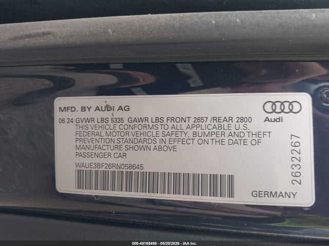 Audi A6 Premium Plus 45 Tfsi Quattro S Tronic
