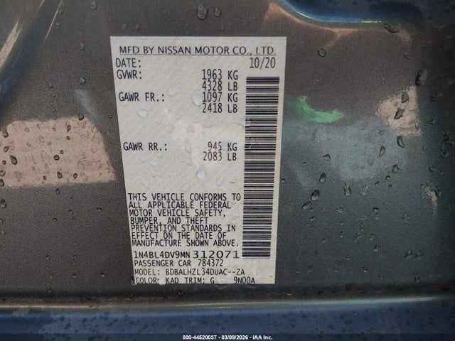 Nissan Altima Sv Fwd