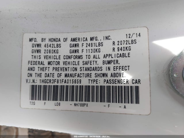 Honda Accord Ex-l V-6