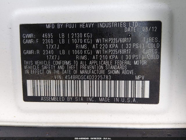 Subaru Outback 3.6r Limited