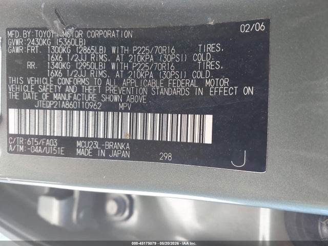 Toyota Highlander V6