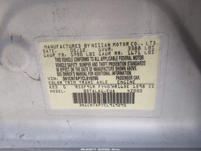 Nissan Versa 1.6 S