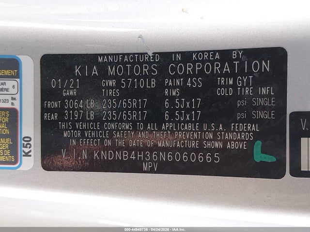 Kia Carnival Lx Seat Package