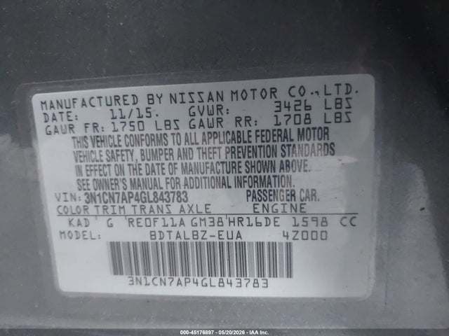 Nissan Versa 1.6 Sv