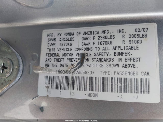 Honda Accord 3.0 Se