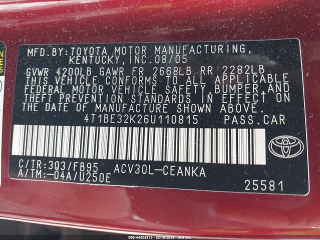 Toyota Camry Le
