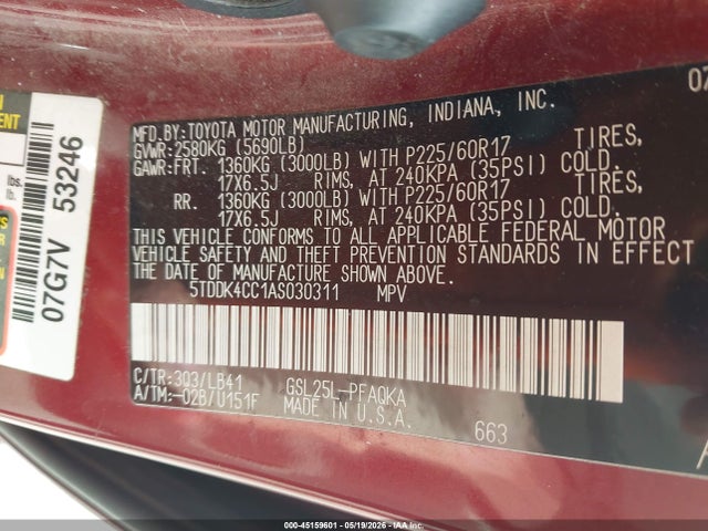 Toyota Sienna Xle