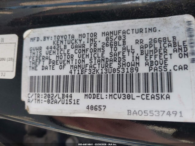Toyota Camry Se V6