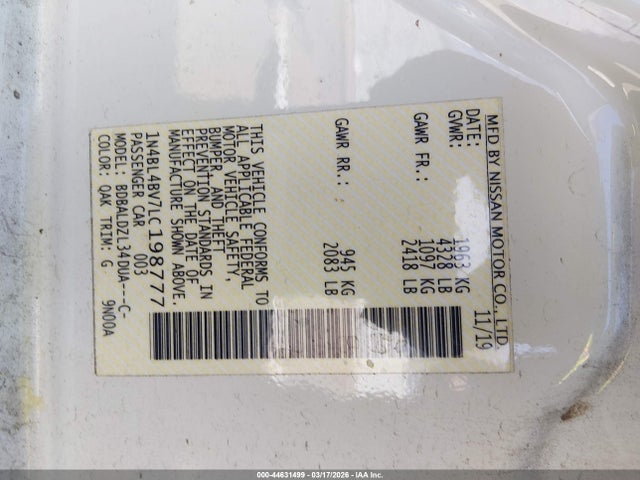 Nissan Altima S Fwd